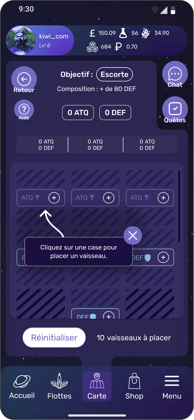 Tutoriel de composition de flotte.
