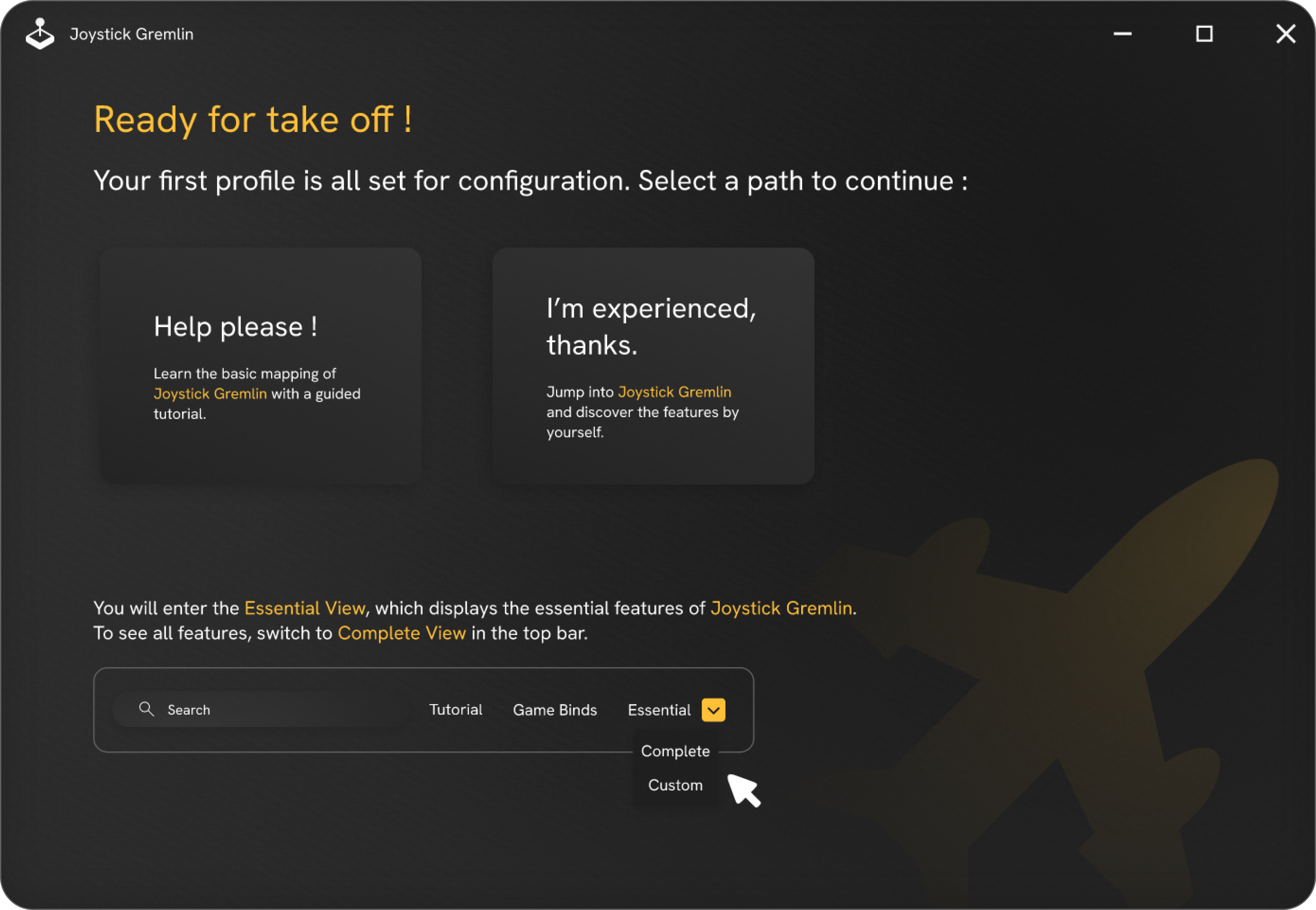 Fin de l'onboarding et option de continuer avec le tutoriel ou non