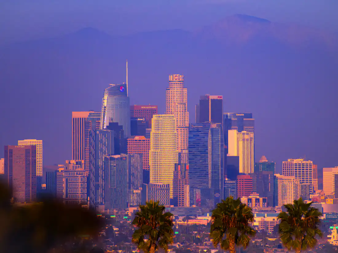 Downtown Los Angeles skyline from Kenneth Hahn State Recreation Area