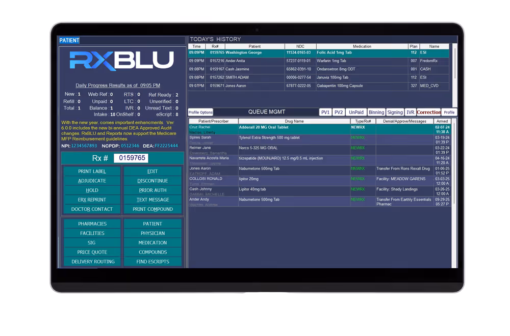 image of pharmacist explaining medication to a customer