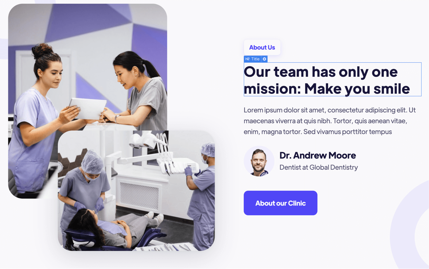 Static Content - Dentist Webflow Template
