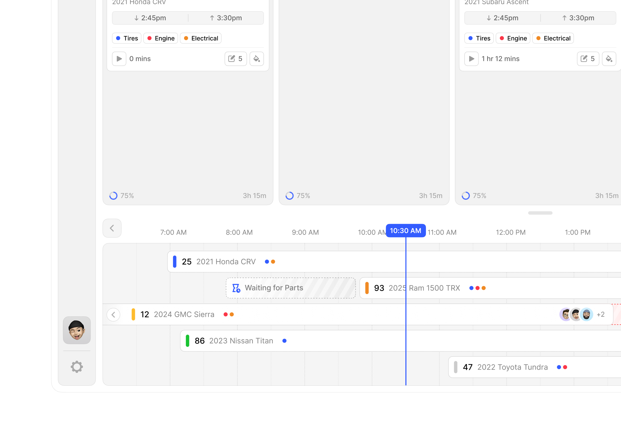 Allagi projects list with collaborator chat open