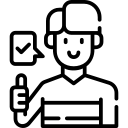 Notification bell icon with a red dot indicating an alert.