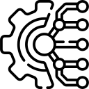 Notification bell icon with a red dot indicating an alert.
