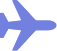 A icon of a blue airplane