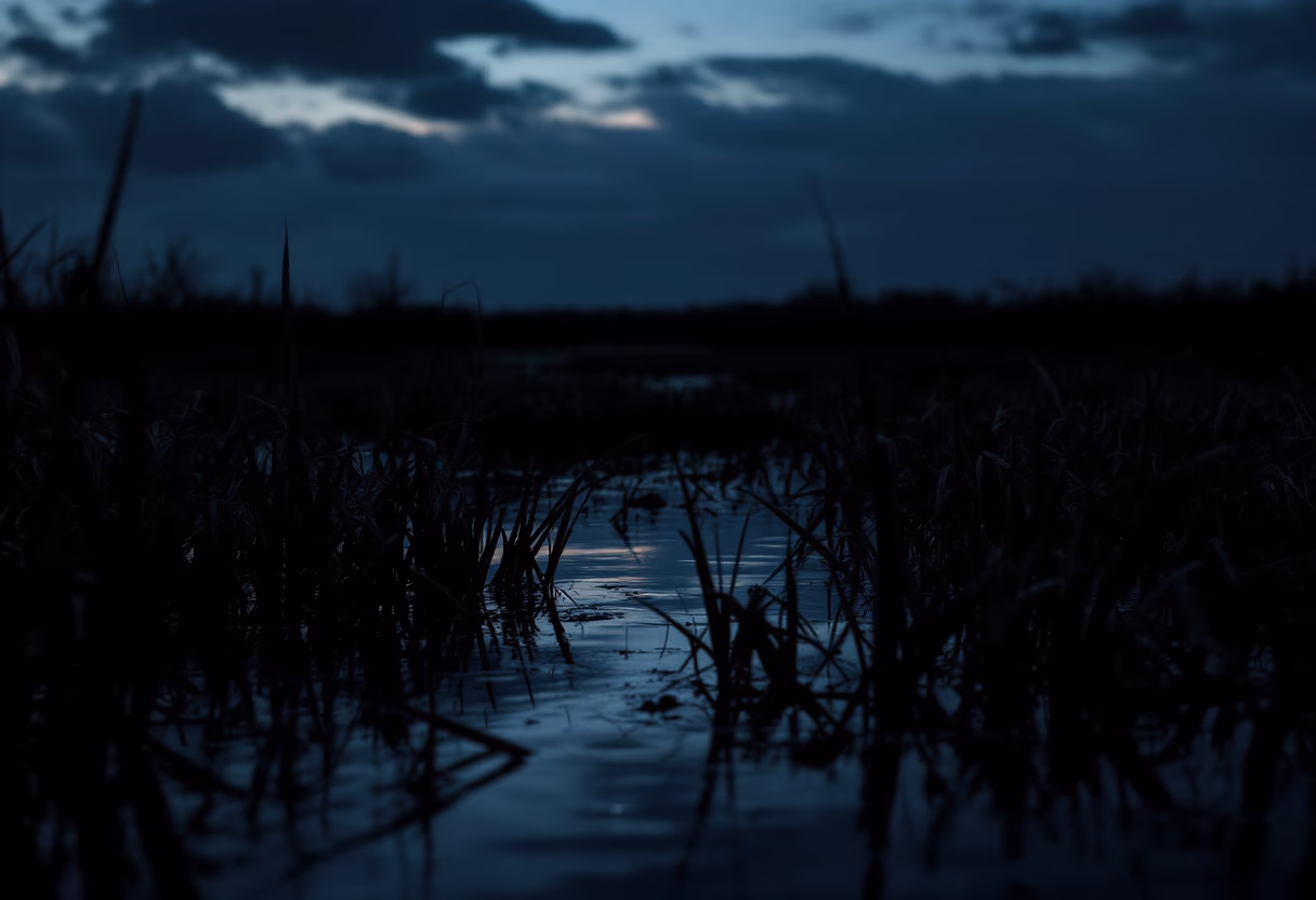 [background image] wetlands during twilight hour (for an environmental conservation nonprofit)