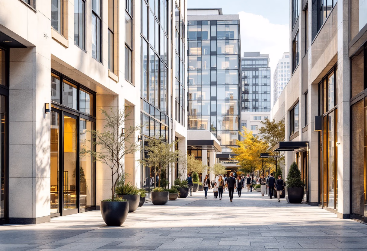 [background image] of downtown area (for a roofing contractor)