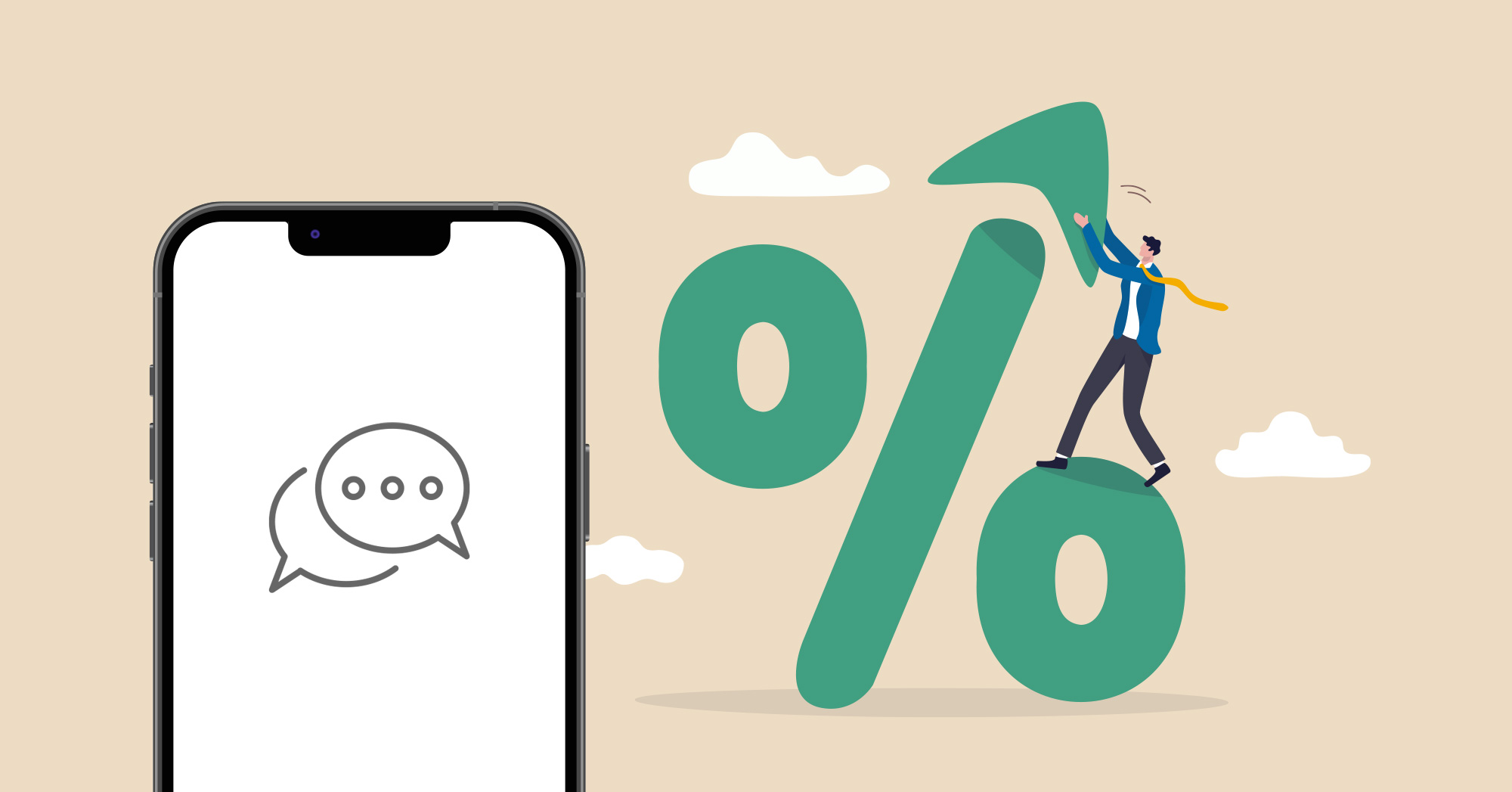 Create interest with this interest rate SMS template