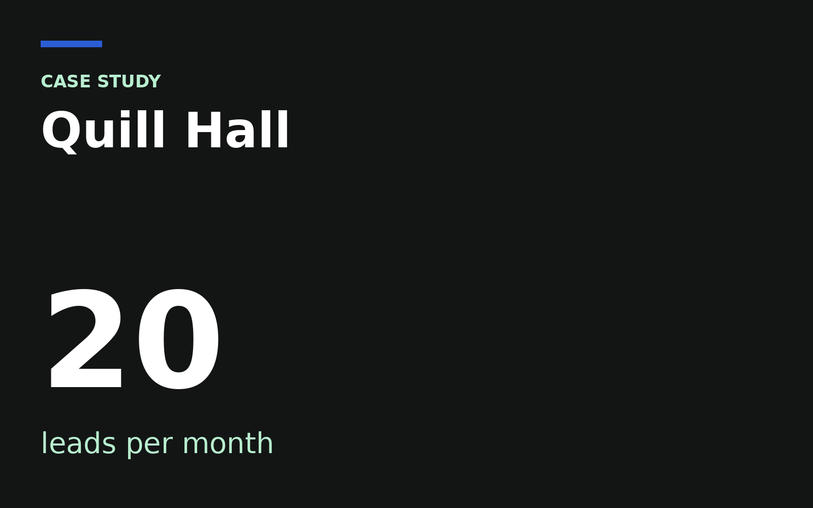 Quill Hall case study