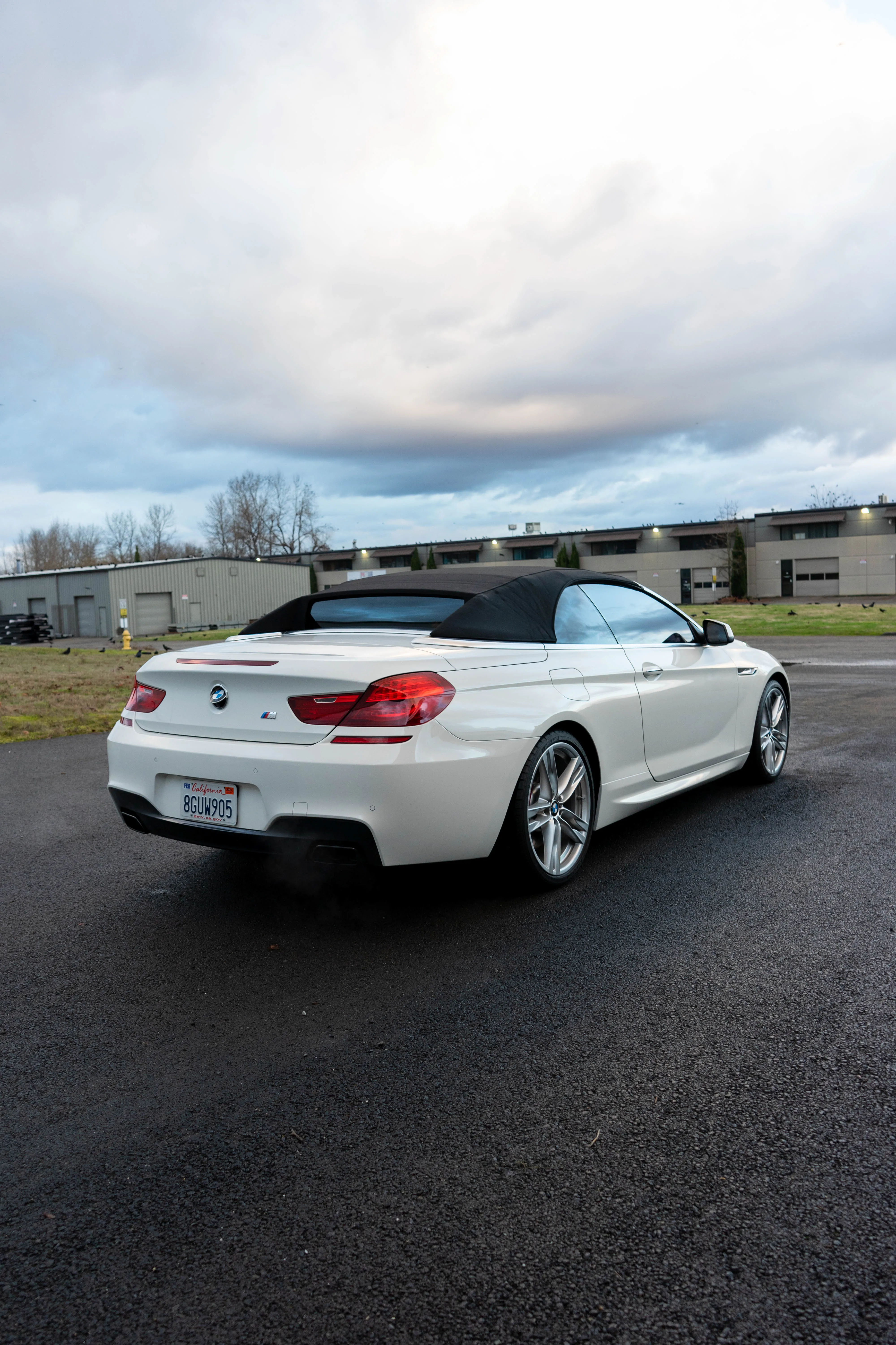 White BMW 6 Series convertible after an exterior detail, Auburn WA