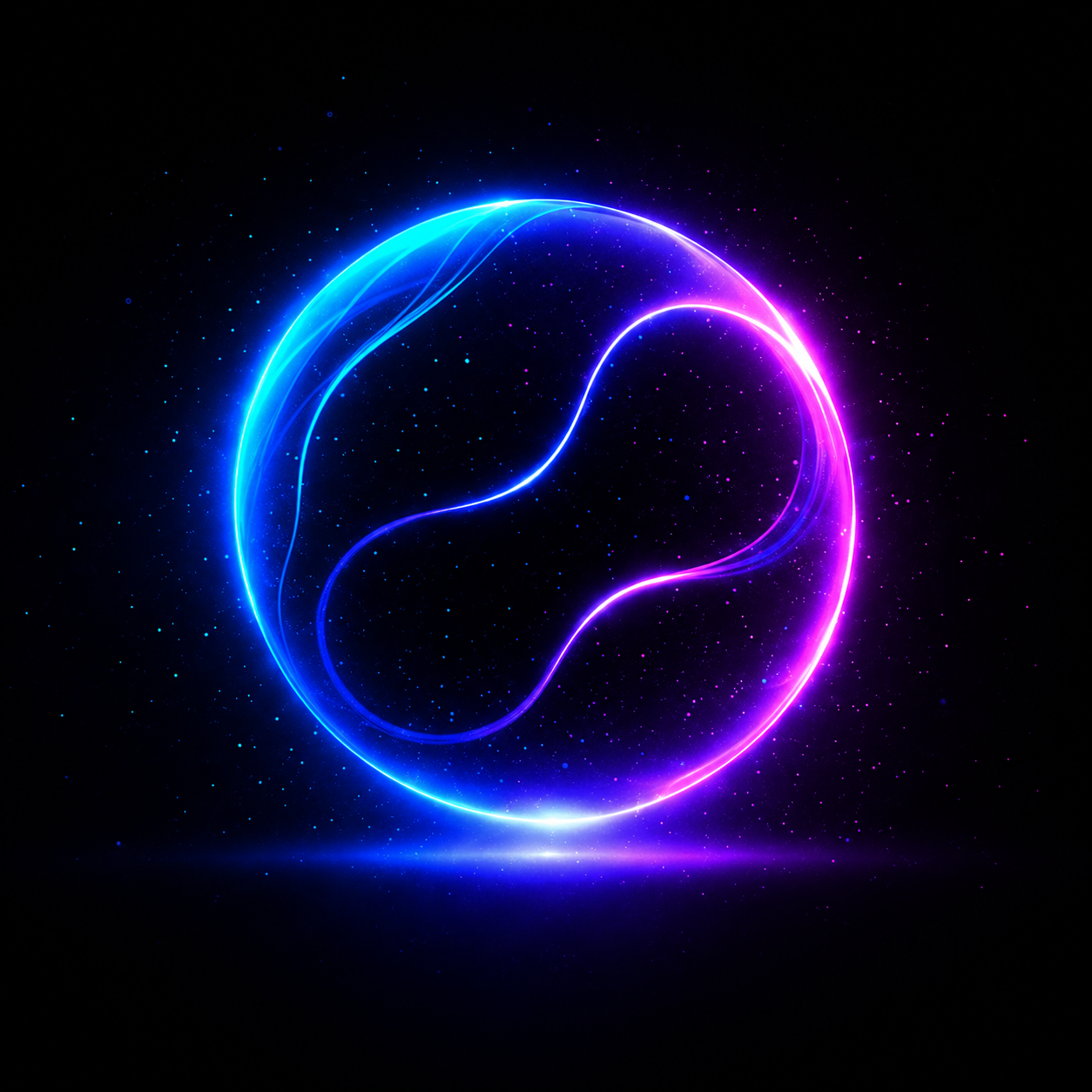 modern digital abstract design glowing orb