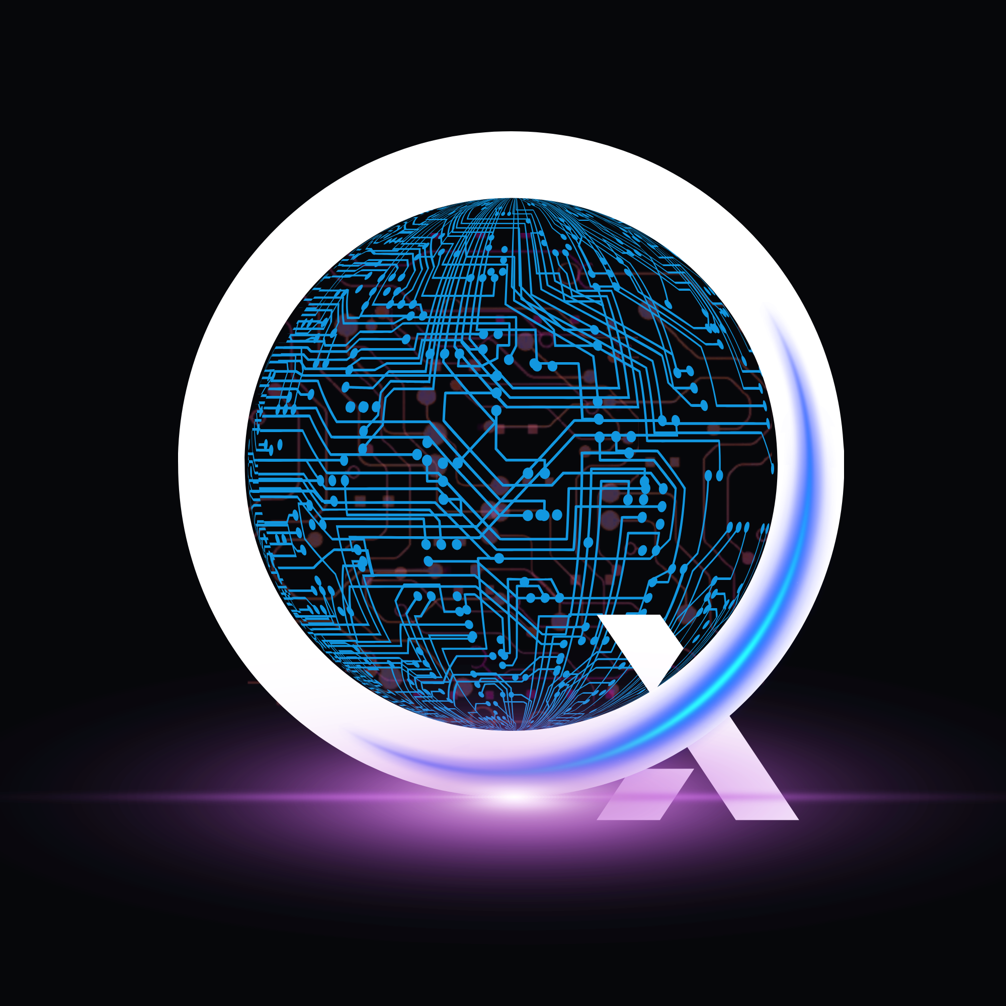 modern digital abstract design glowing orb