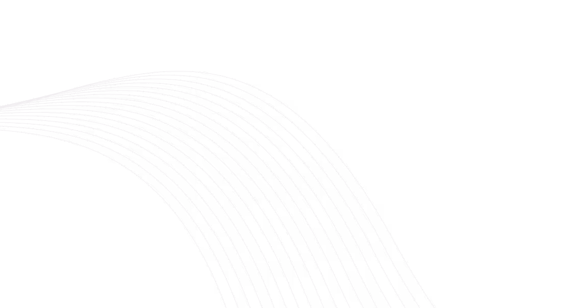 Curved white lines forming a wave-like pattern on a transparent background.