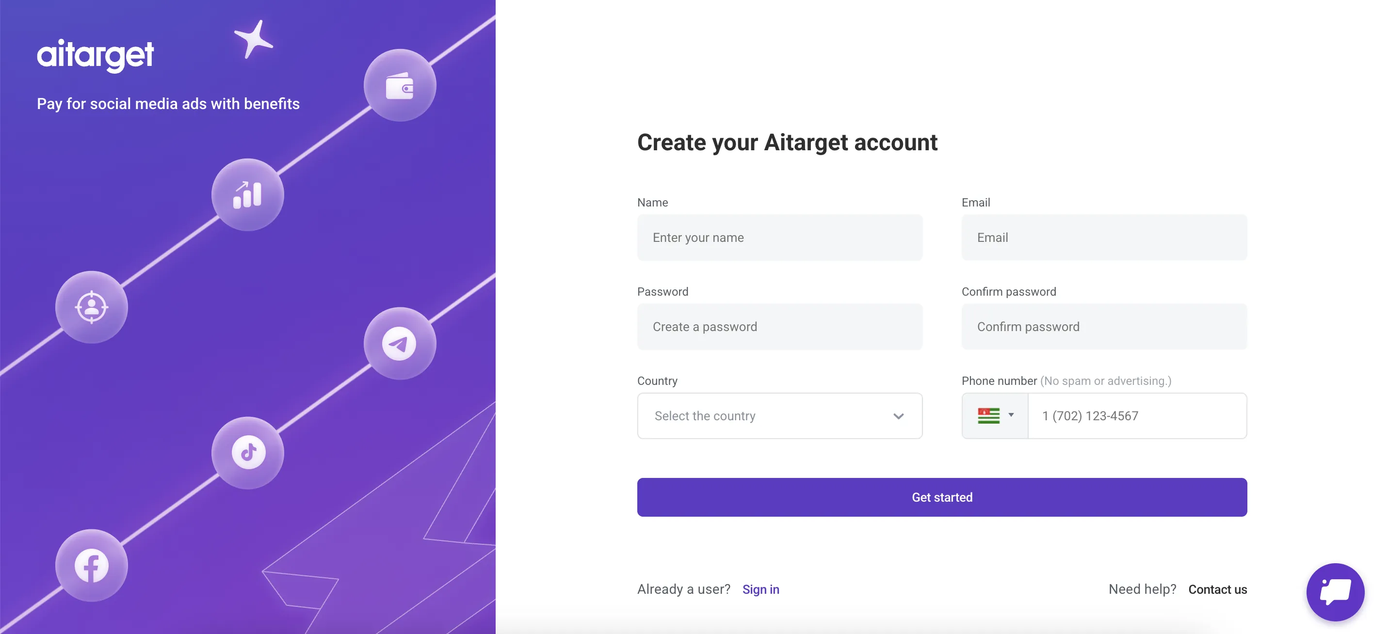 How to Register on the Aitarget Platform — screenshot 1