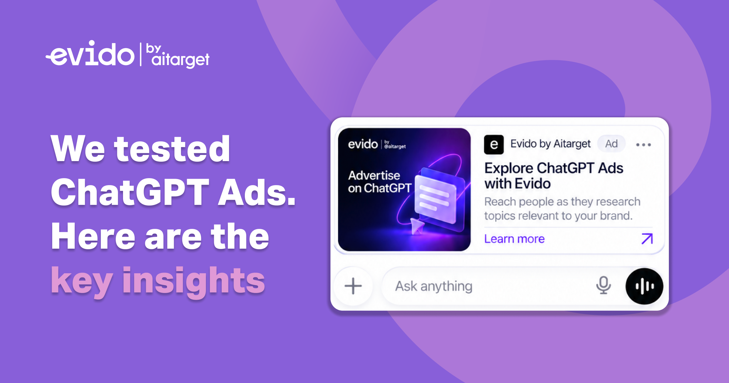 Evido’s First ChatGPT Ads Campaign: What We Learned From Running Ads Inside ChatGPT