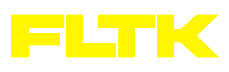 FLTK brand logo in bold yellow letters on a white background.