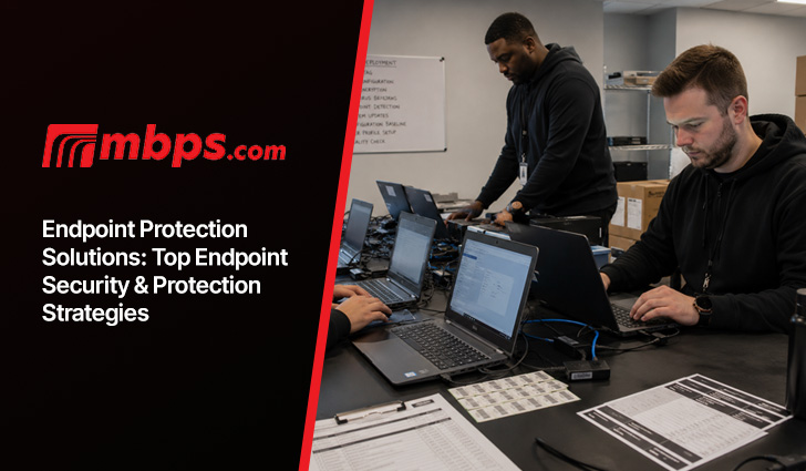 IT security agent working on his powerhouse software.