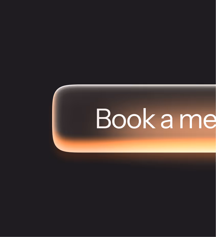 Glowing orange rectangular button on black background partially showing the text 'Book a me'.