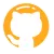 GitHub-logotyp i orange färg med en vit bakgrund.