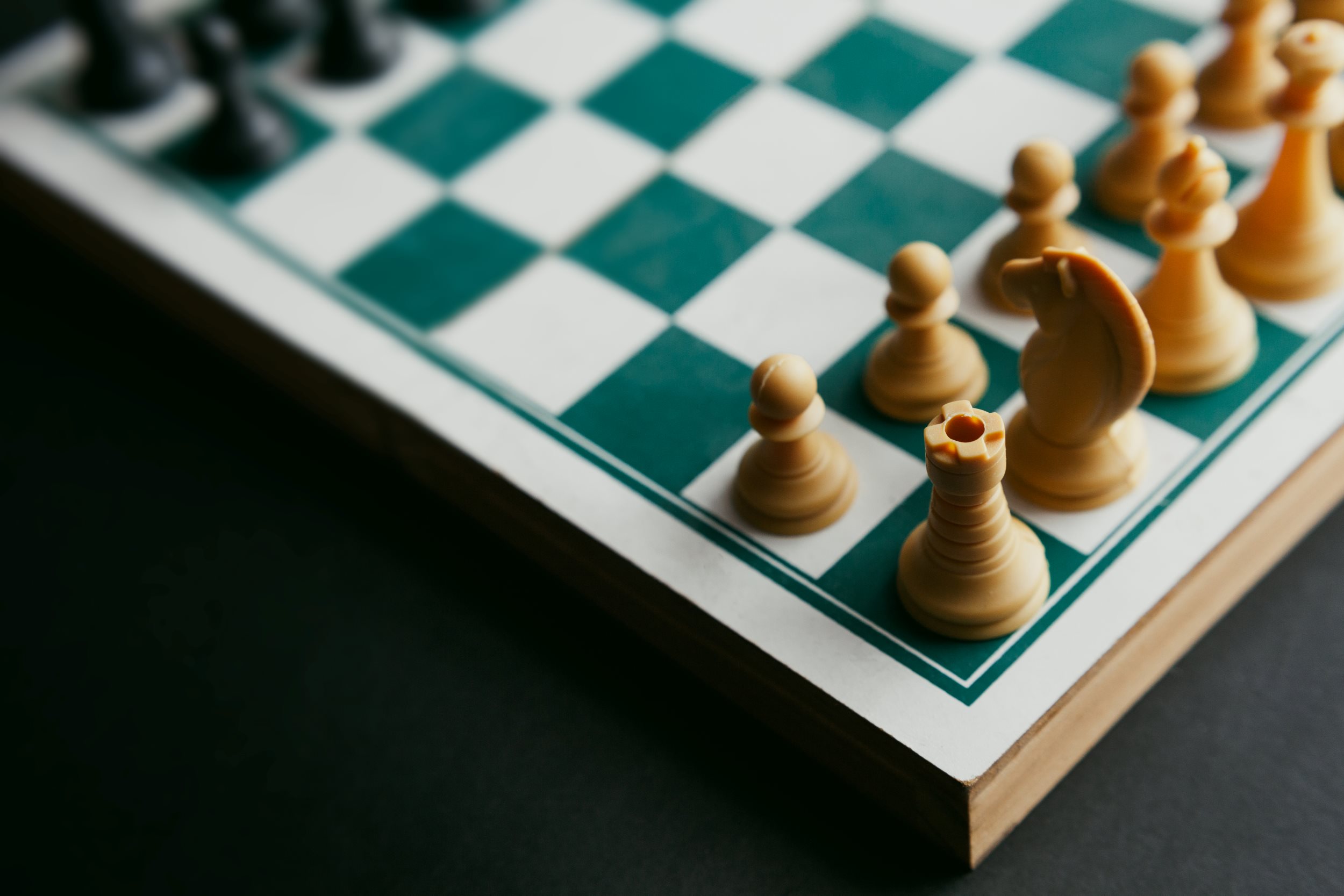 Chess pieces representing financial strategy