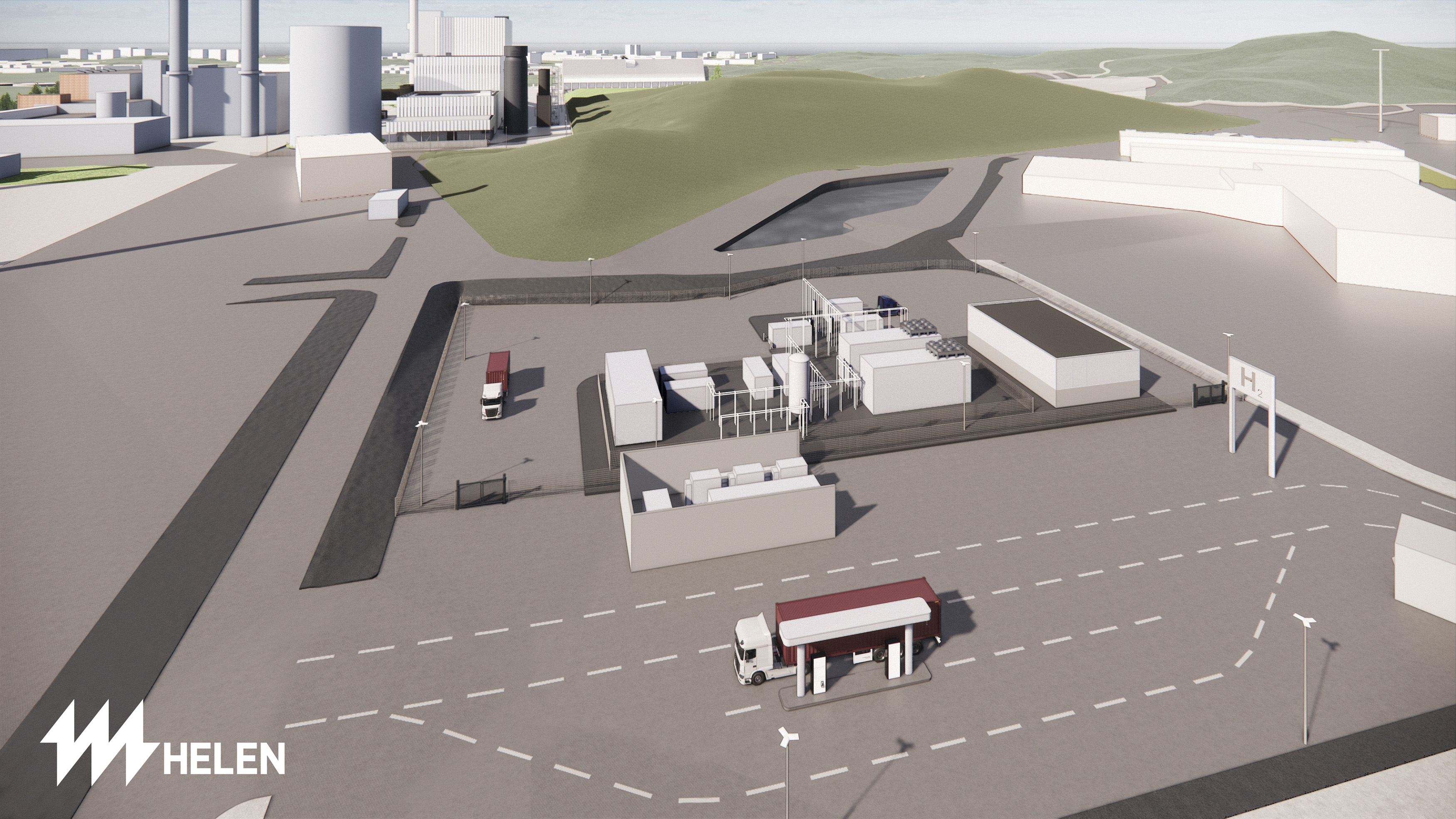 Helen Oy is joining forces with MAN Energy Solutions and PEM electrolysis specialist, H-TEC SYSTEMS, to build a 3-megawatt production plant for green hydrogen in the vicinity of the Vuosaari Harbour in Helsinki, Finland (© Helen Oy)