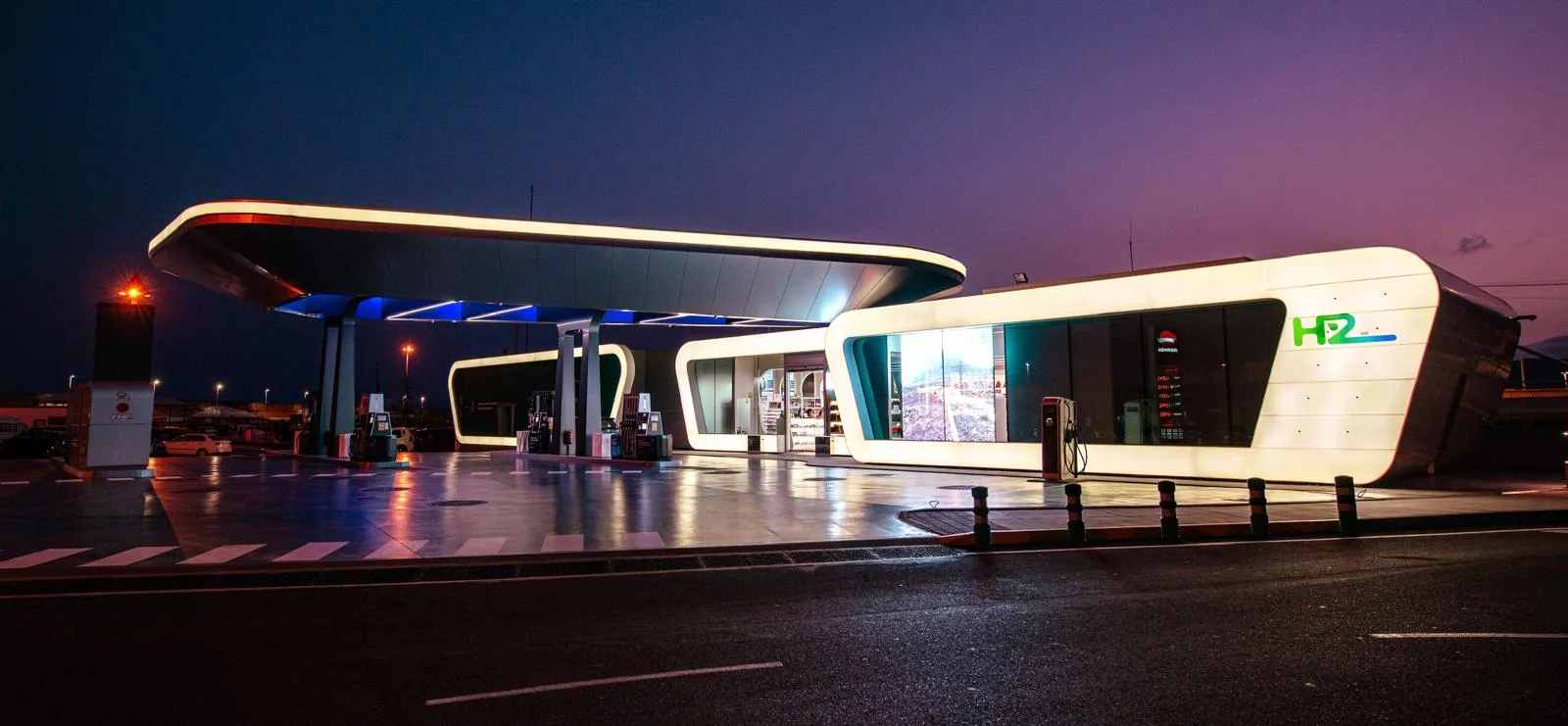 Die Wasserstofftankstelle (HRS) in Morro Jable (Fuerteventura). © IR Maxoinversiones