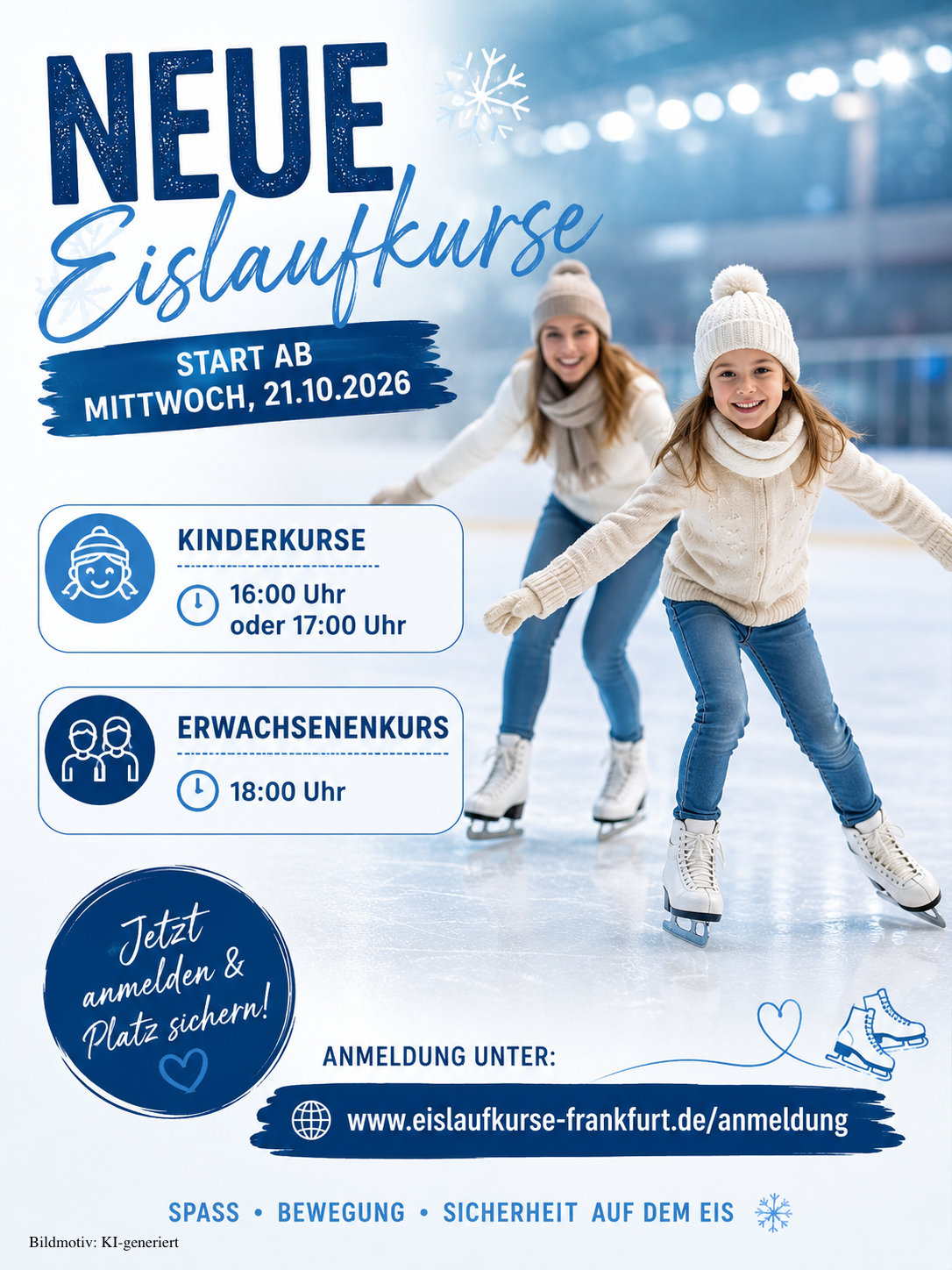 Anmeldung Eiskurse