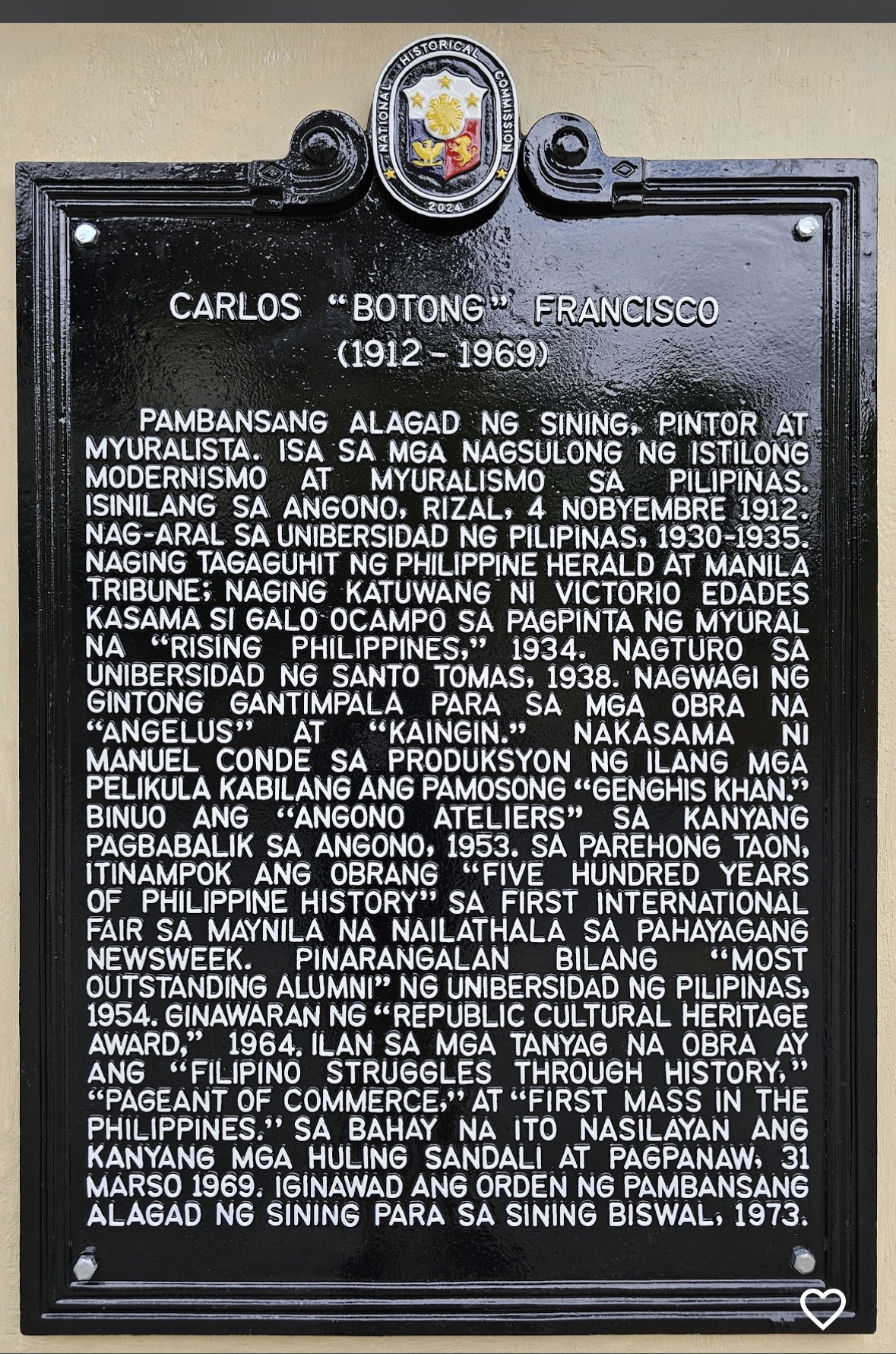 The Carlos V. Francisco Heritage House