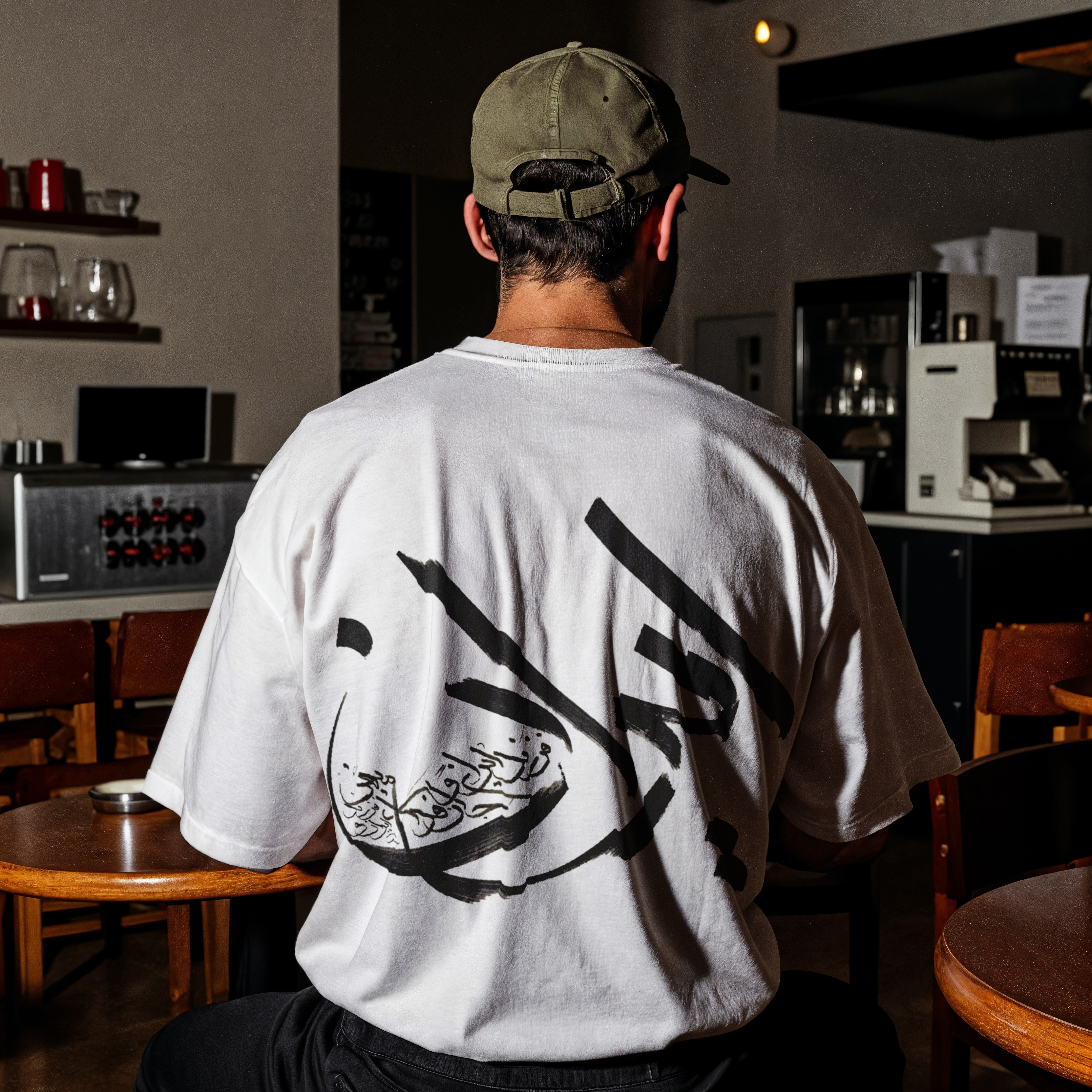 Not just a design — a statement of belonging. This piece features a bold Persian calligraphy reading:
“فرزند ایران و جان فدای میهن” Translated: A child of Iran,
my soul devoted to my homeland. It’s a line rooted in identity, pride, and sacrifice — a quiet but powerful expression of where you come from, and what lives within you no matter where you are. The artwork is printed in a strong, expressive calligraphic form, giving it both an artistic and cultural presence. It feels raw, personal, and timeless — like something carried rather than worn.