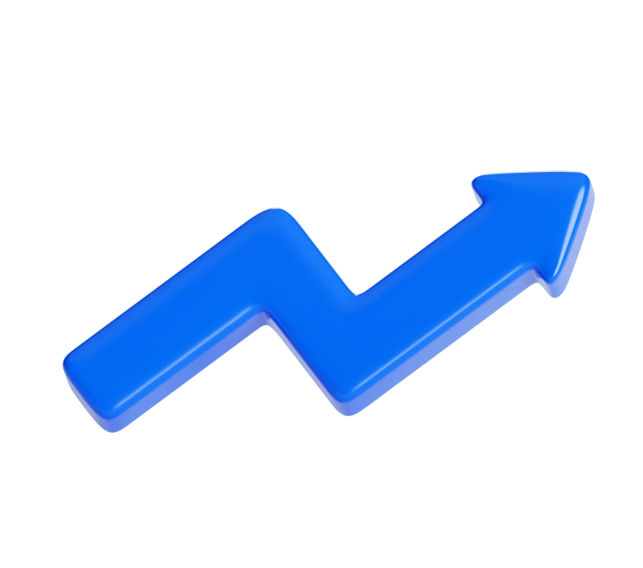 Upward trending blue arrow symbolizing business growth and rising sales
