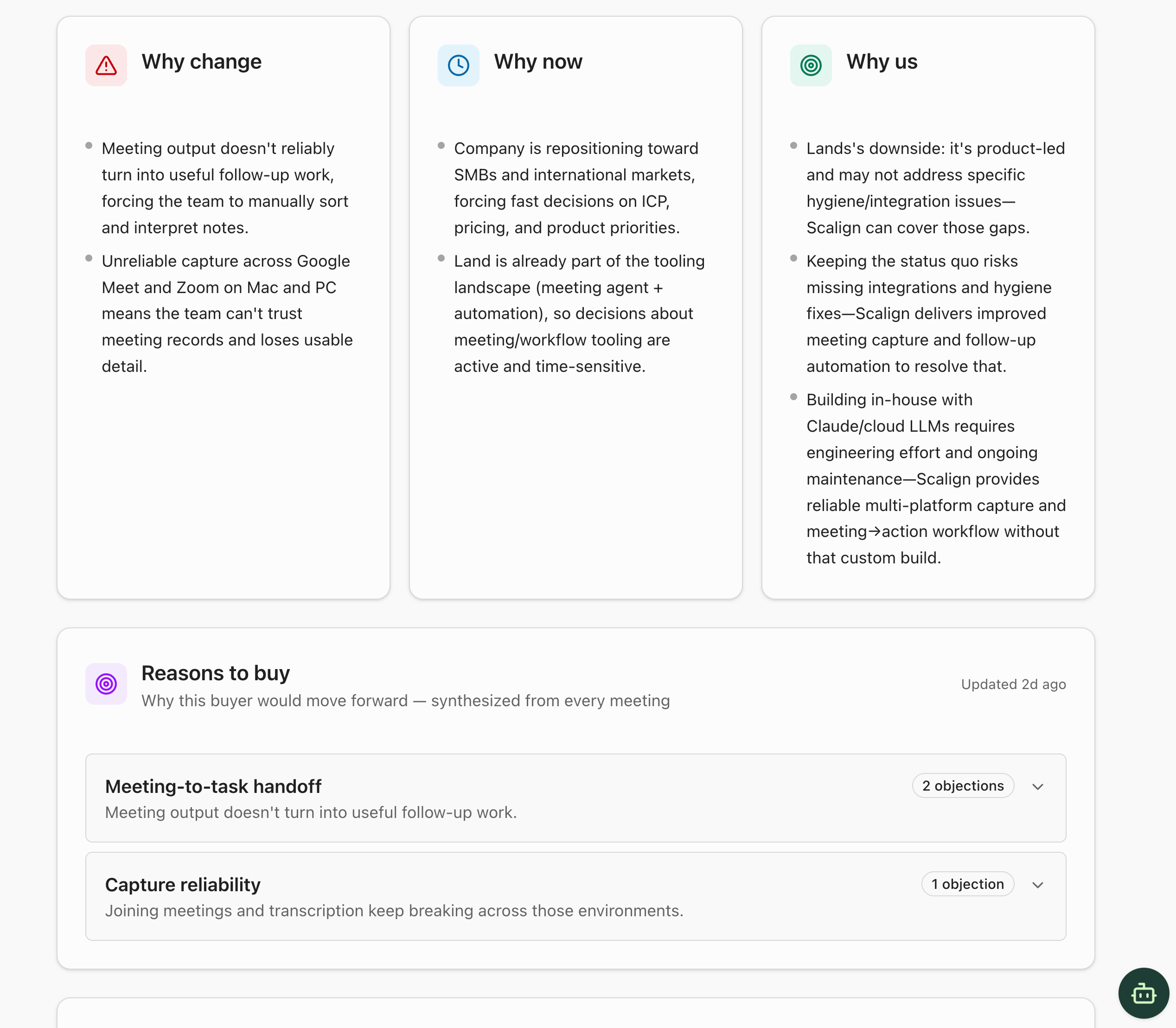 3 whys for a company - why change, why now, why us