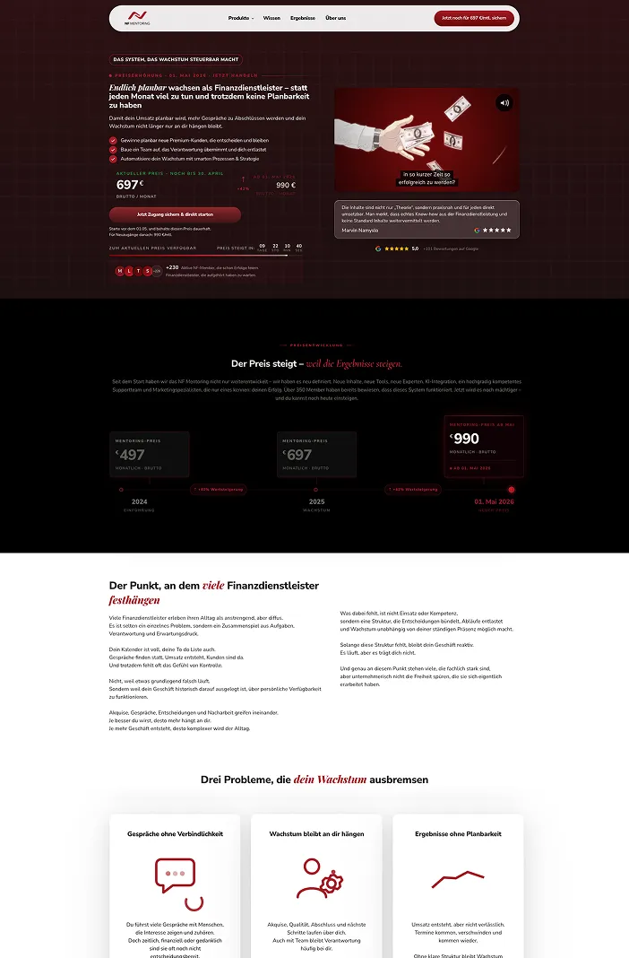 Webseite NF-Mentoring