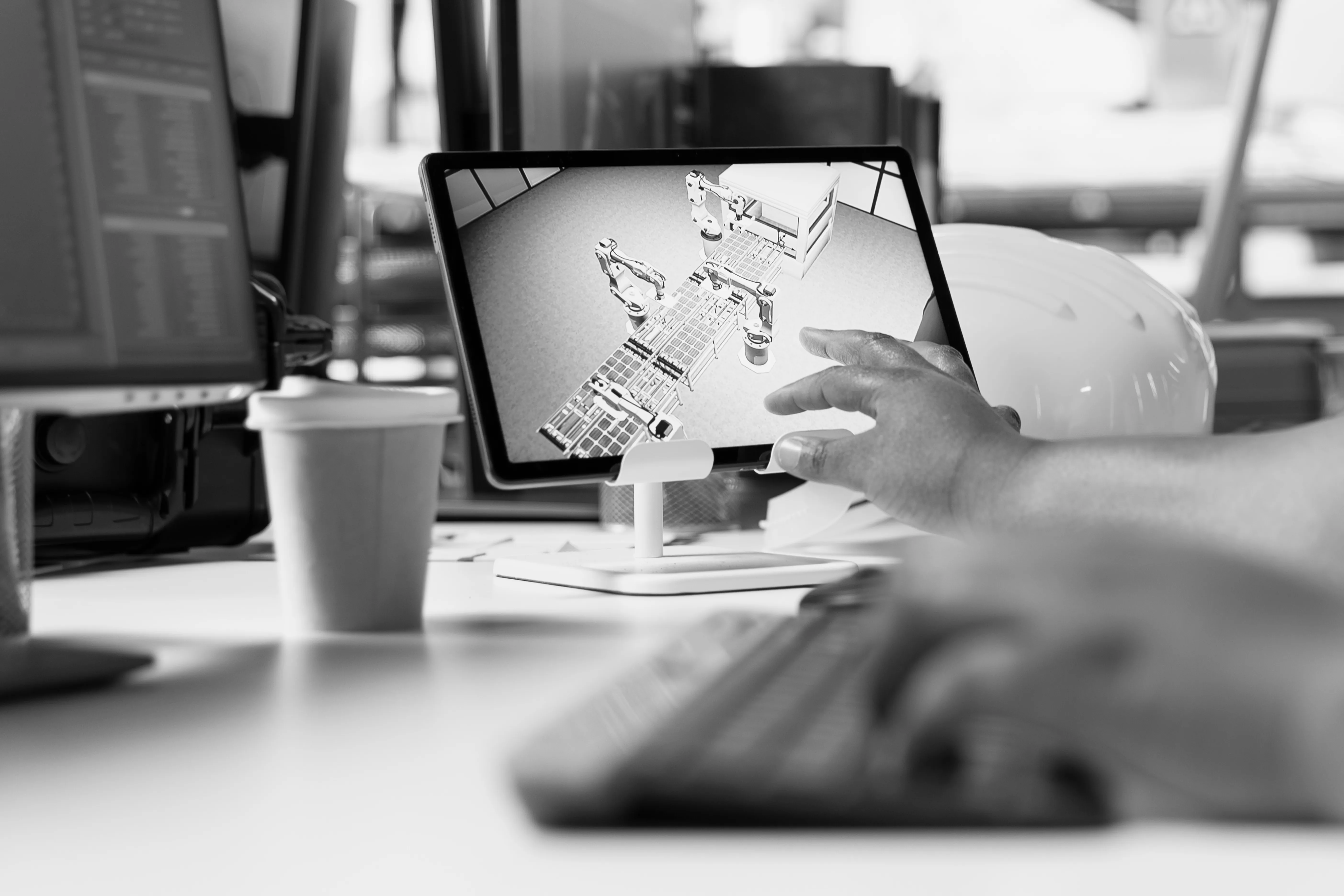 Planung eines Gebäudemodells am Bildschirm mit BIM-Software