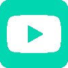 YouTube play button icon with rounded square background.