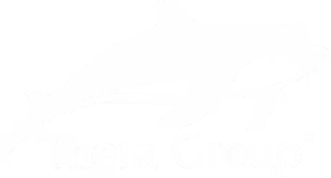Thera Group logo featuring a stylized dolphin above the company name.