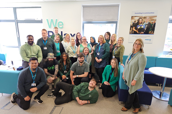 A group of staffers at a Fedcap UK office