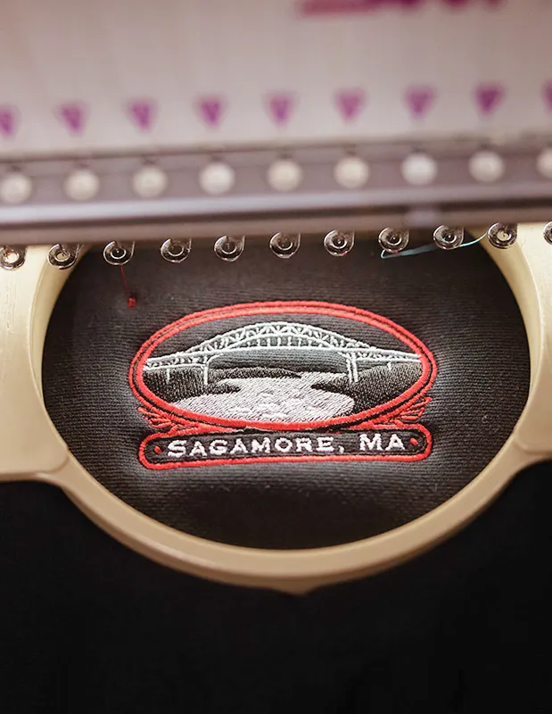 Sagamore bridge embroidery