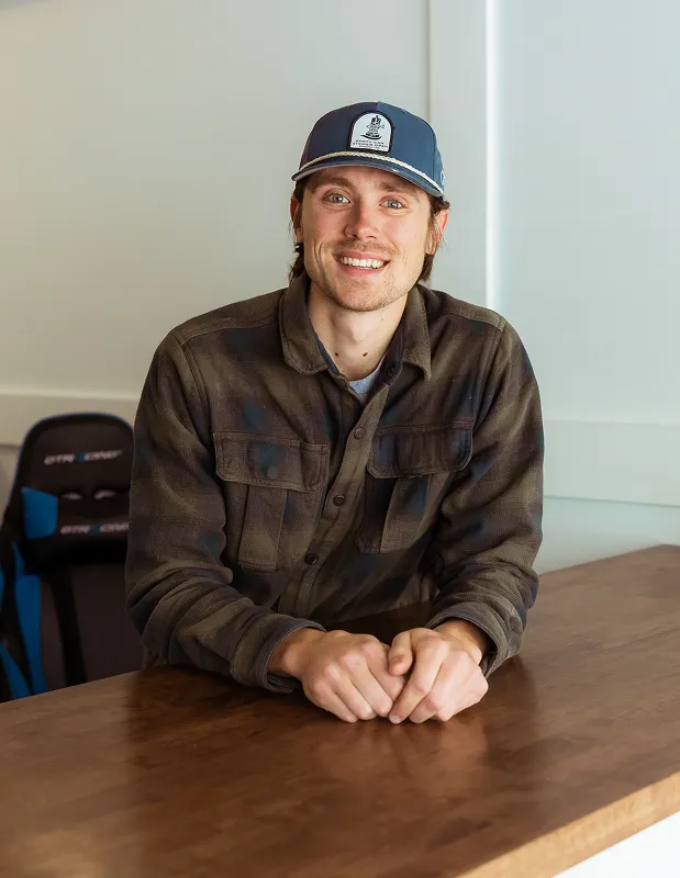 Ben at the showroom desk