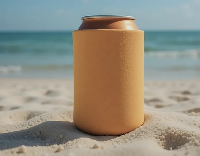 Koozie on the beach