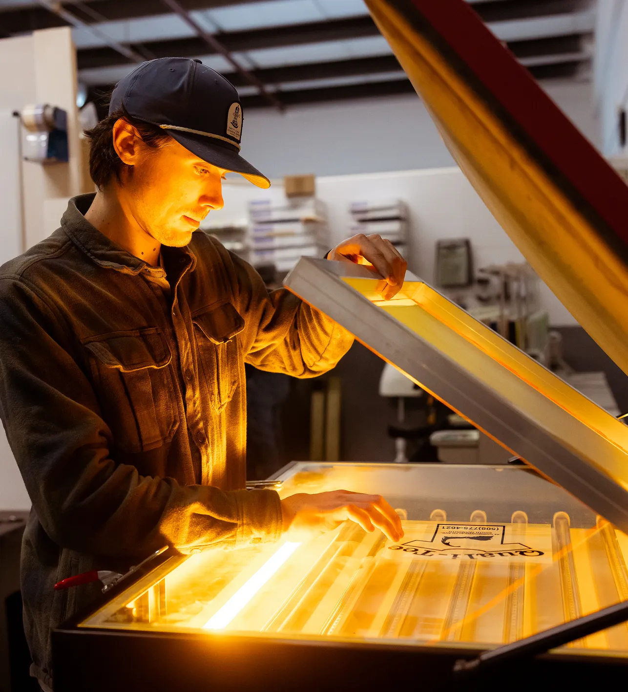 Ben creating a screen