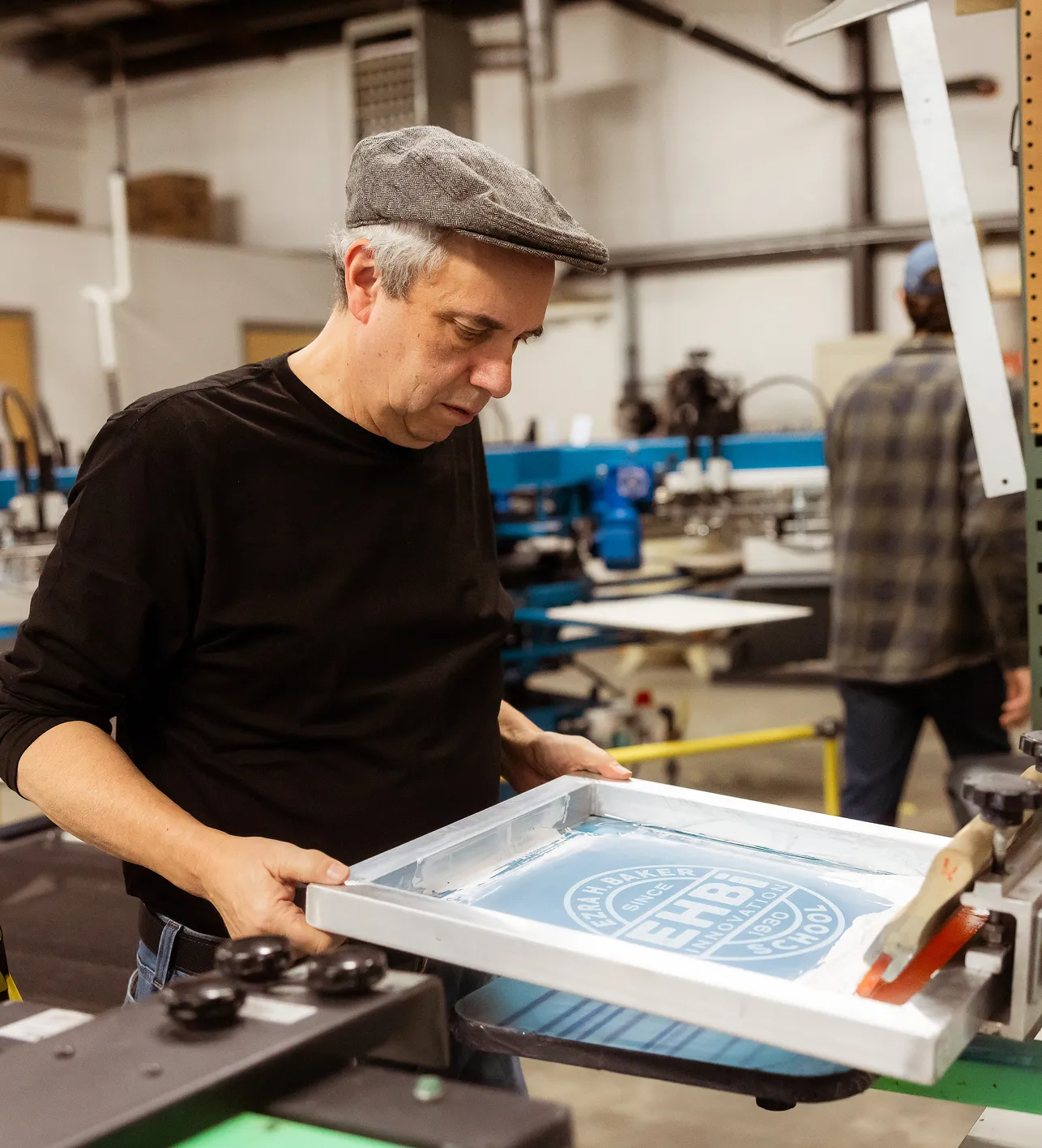 Steve doing a manual print