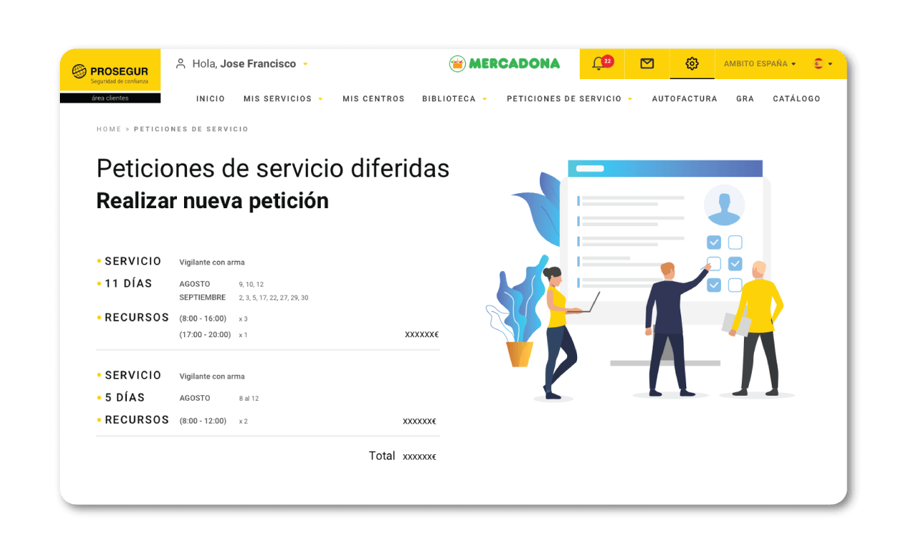 Figure 4 : Prosegur's Customer Web Portal