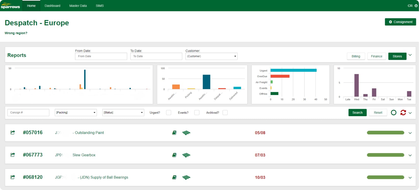 Figure 1 : Despatch homepage