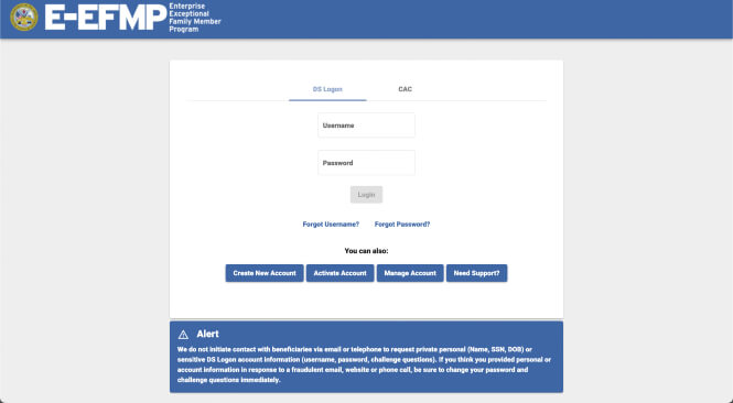 Figure 2 : Login screen