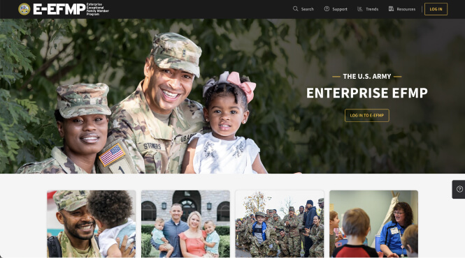 Figure 1 : EFMP homepage