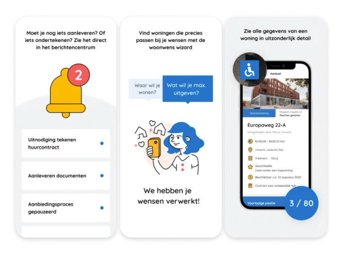 Figure 4 : WoningNet's DĀK mobile app