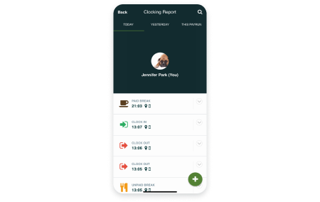 Figure 3 : BundyPlus workforce tracking mobile app