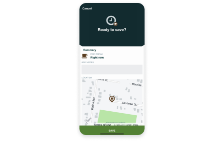 Figure 2 : BundyPlus workforce tracking mobile app