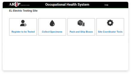 Figure 1 : COVID-19 Testing Service portal