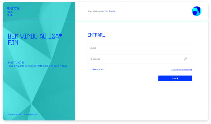 Figure 1 : ISA Application Login Page